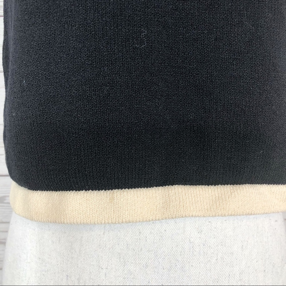 St. John Black Beige Tank Top Shirt - Picture 2 of 6
